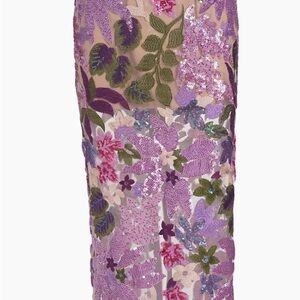 Floral Sequin Embroidered Dress